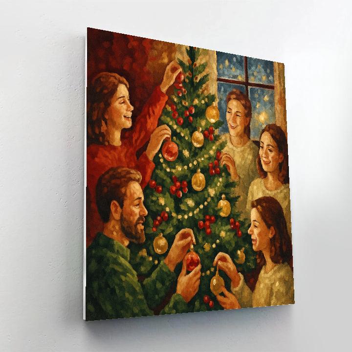 Ornament Joy Circle Painting by numbers kit