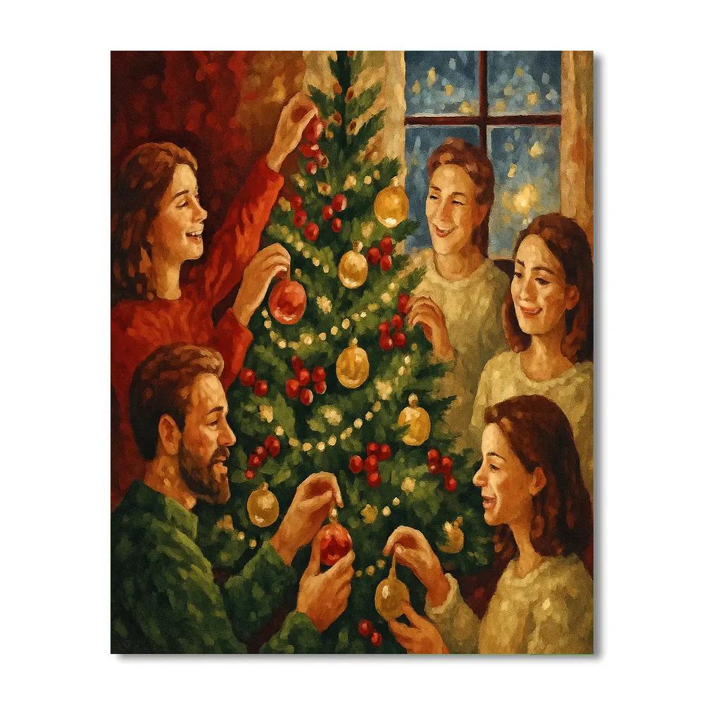 Ornament Joy Circle Painting by numbers kit