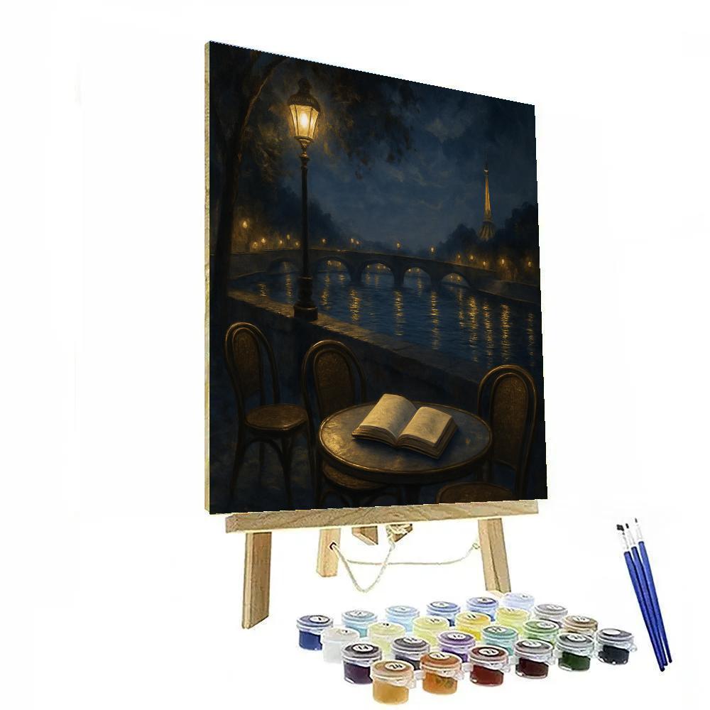 Paris Midnight Seine Numbered painting kits