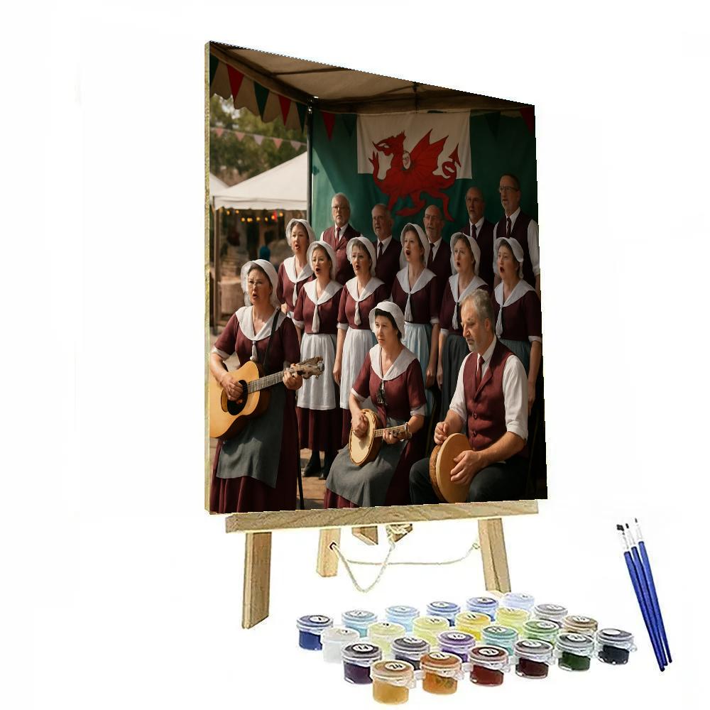 Eisteddfod Folk Stage Performance Paint by numbers art