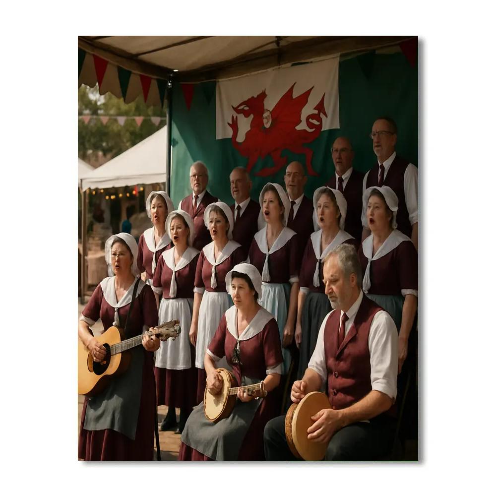 Eisteddfod Folk Stage Performance Paint by numbers art
