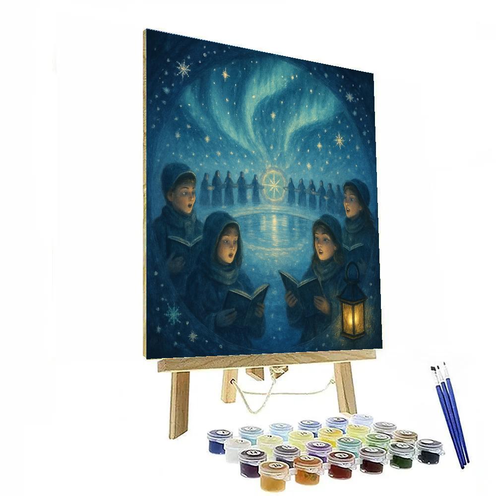 Northern Lights Carol Wheel painting number kit
