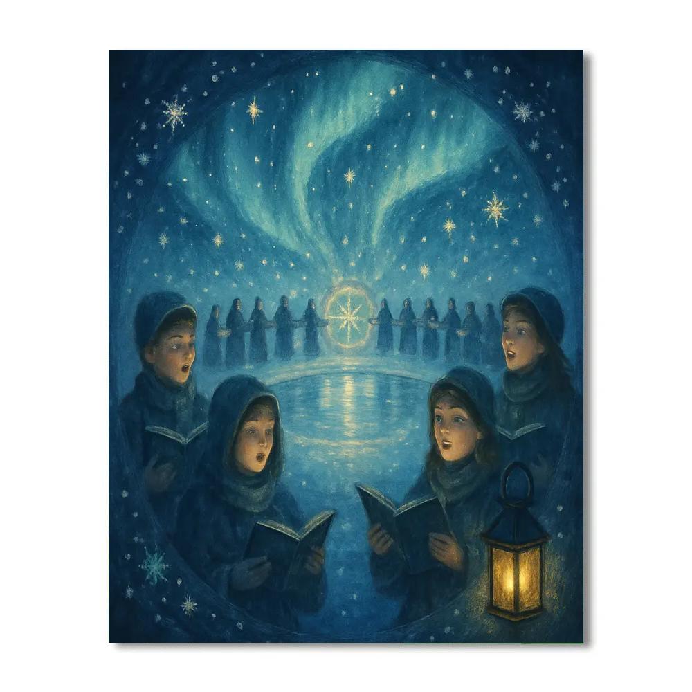Northern Lights Carol Wheel painting number kit
