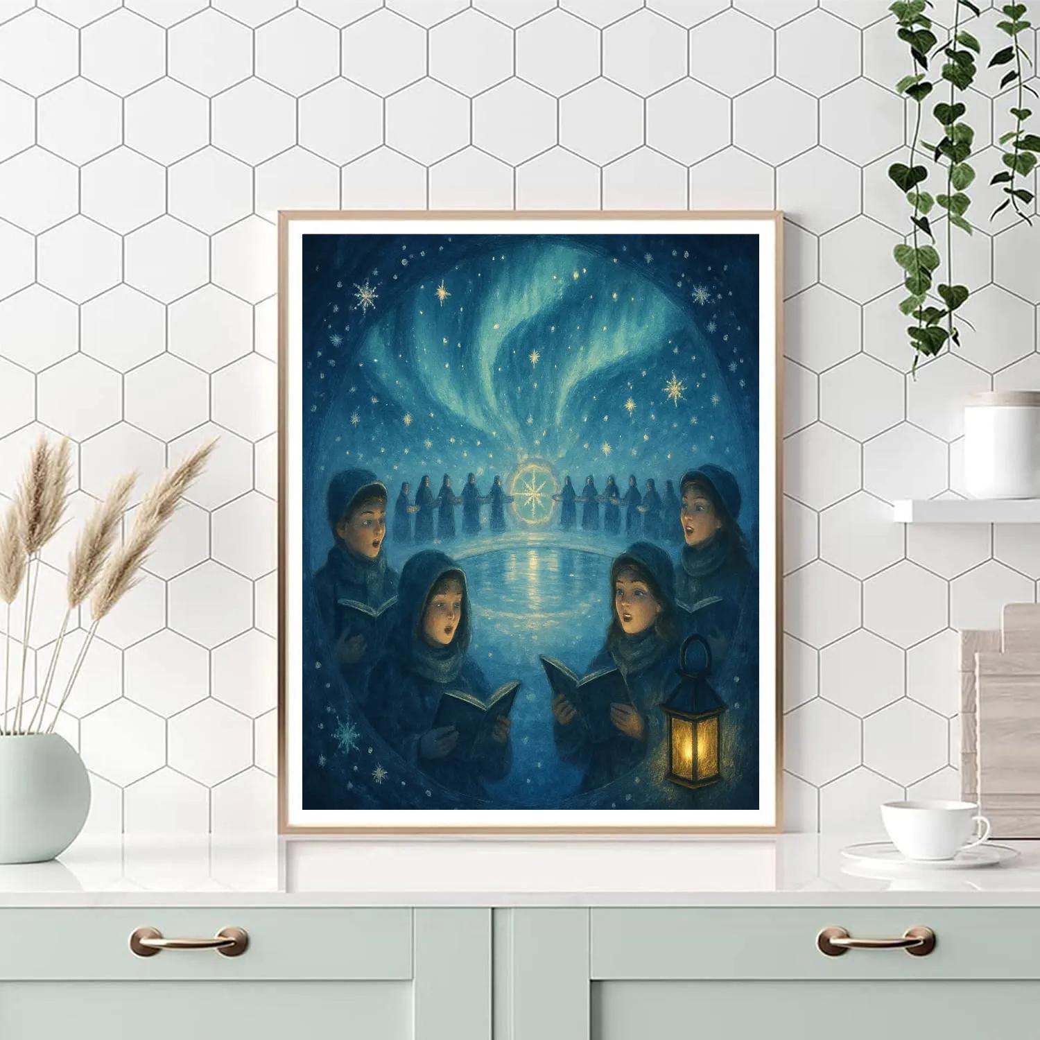 Northern Lights Carol Wheel painting number kit