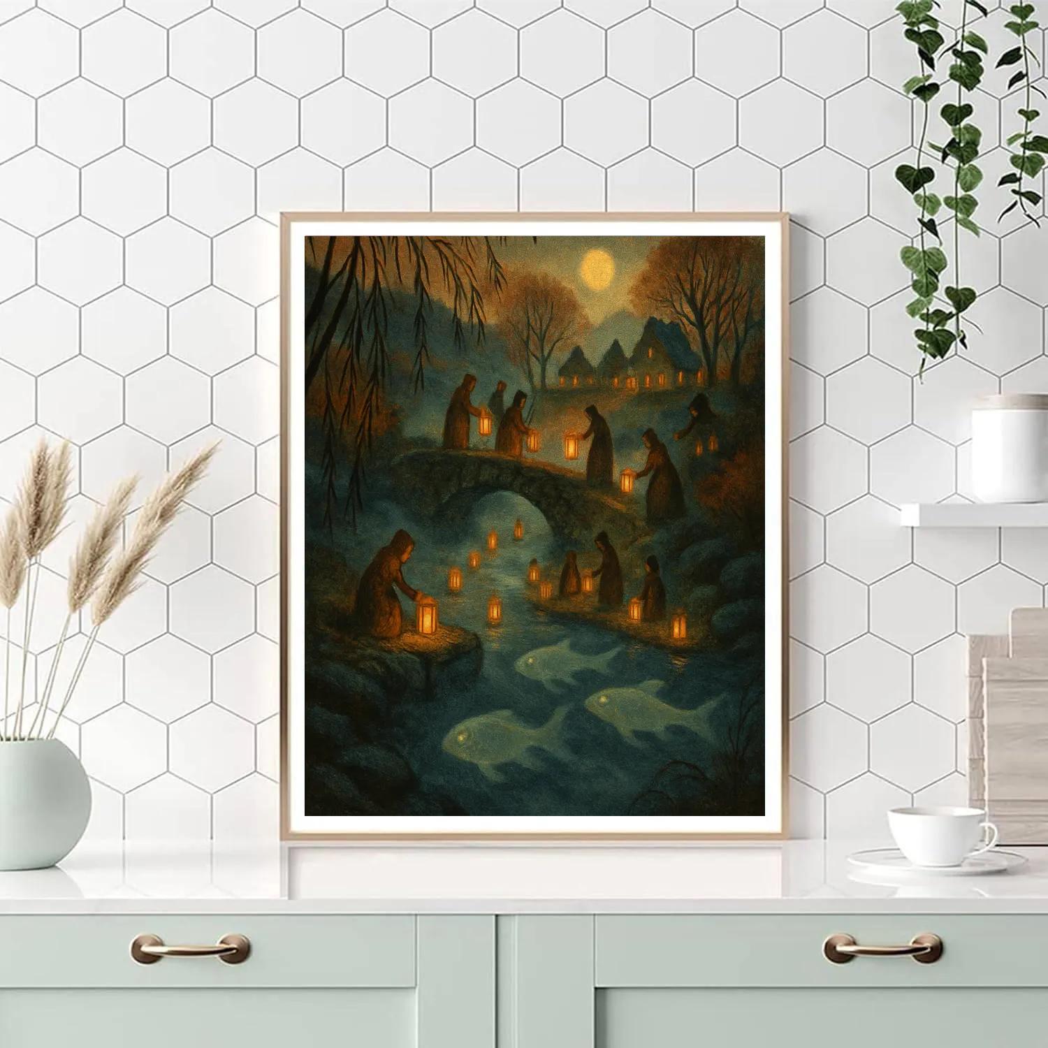 Lantern Festival At Hollow Glen painting number kit