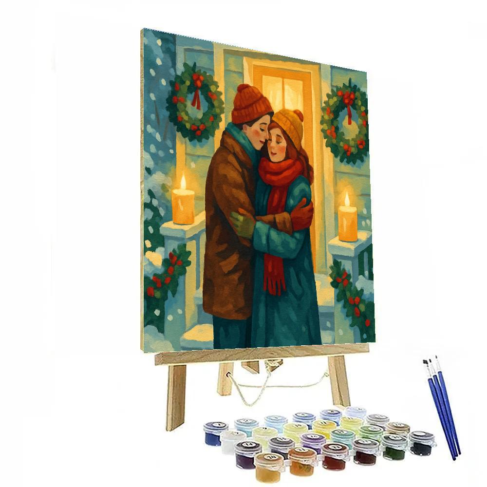 Candlelit Snowy Welcome Paint by numbers kits
