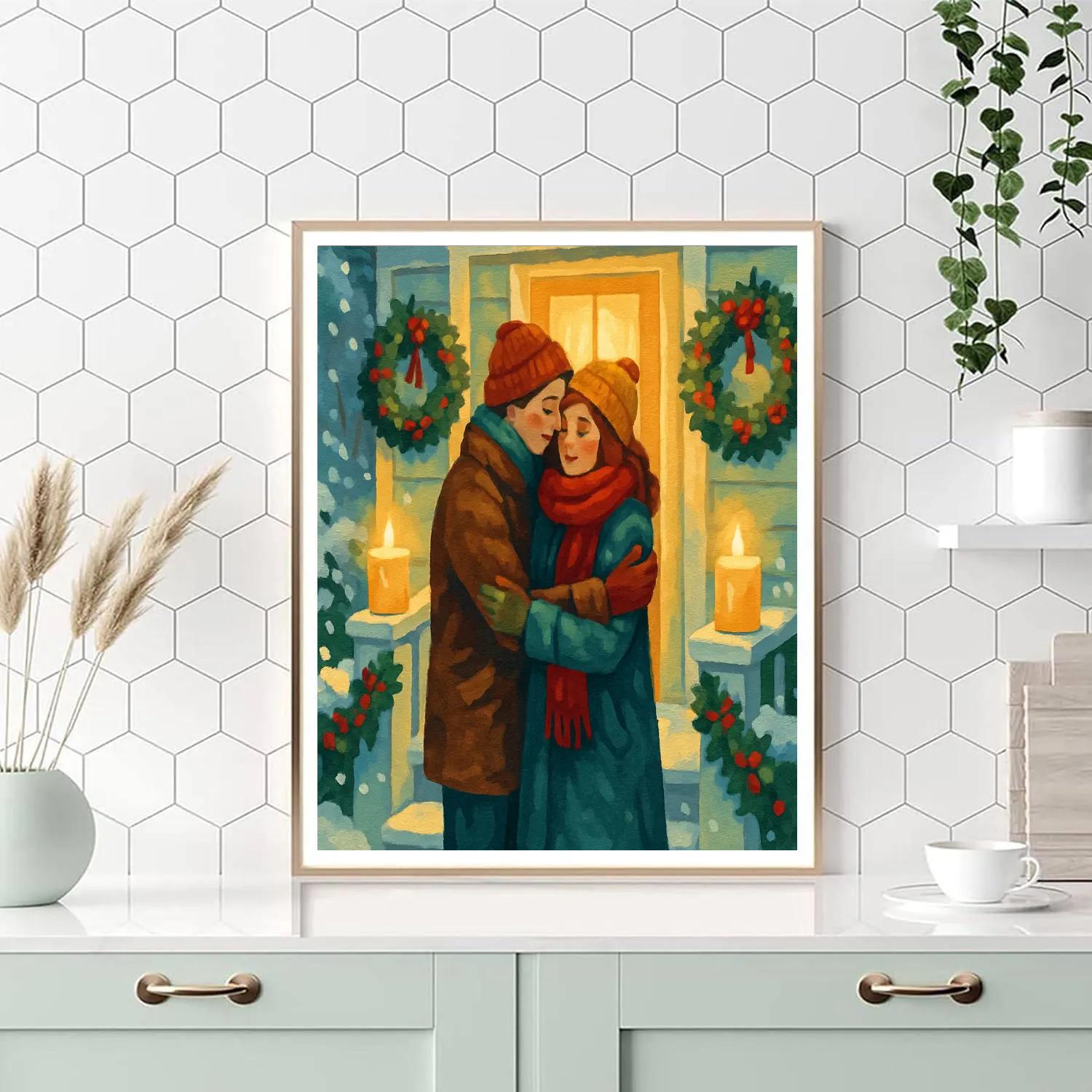 Candlelit Snowy Welcome Paint by numbers kits