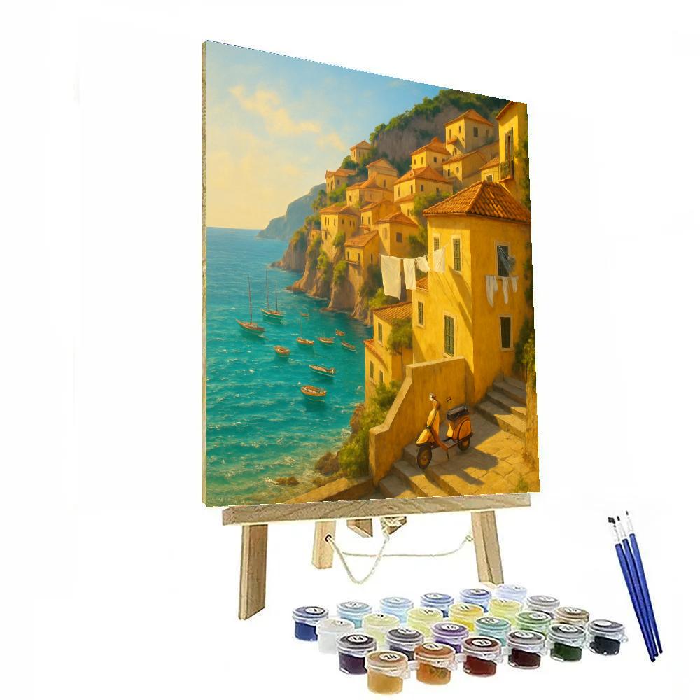 Italy Coastal Reverie painting number kit