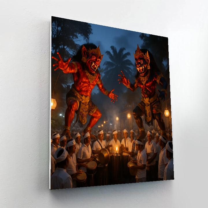Colorful Bali Ogoh Ogoh Festival painting number kit