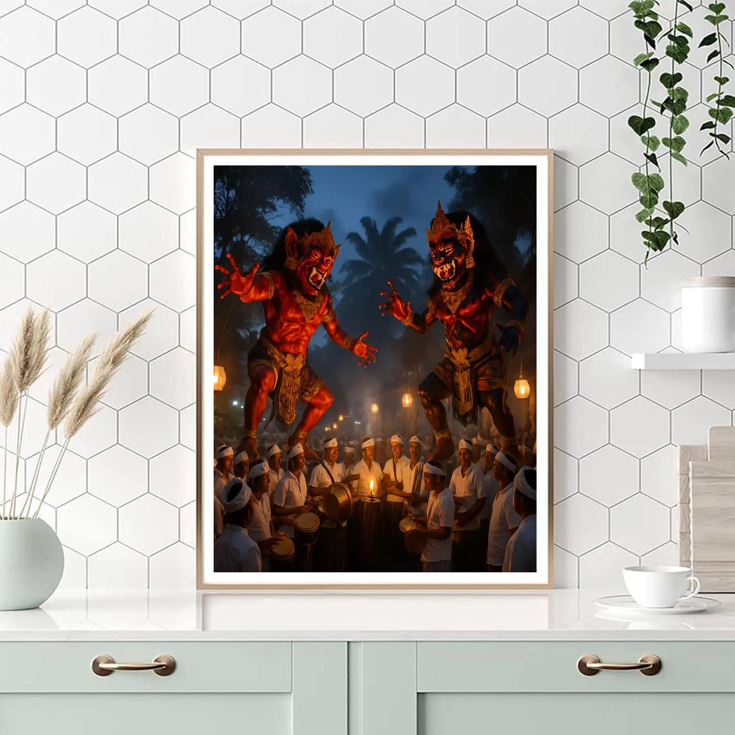 Colorful Bali Ogoh Ogoh Festival painting number kit
