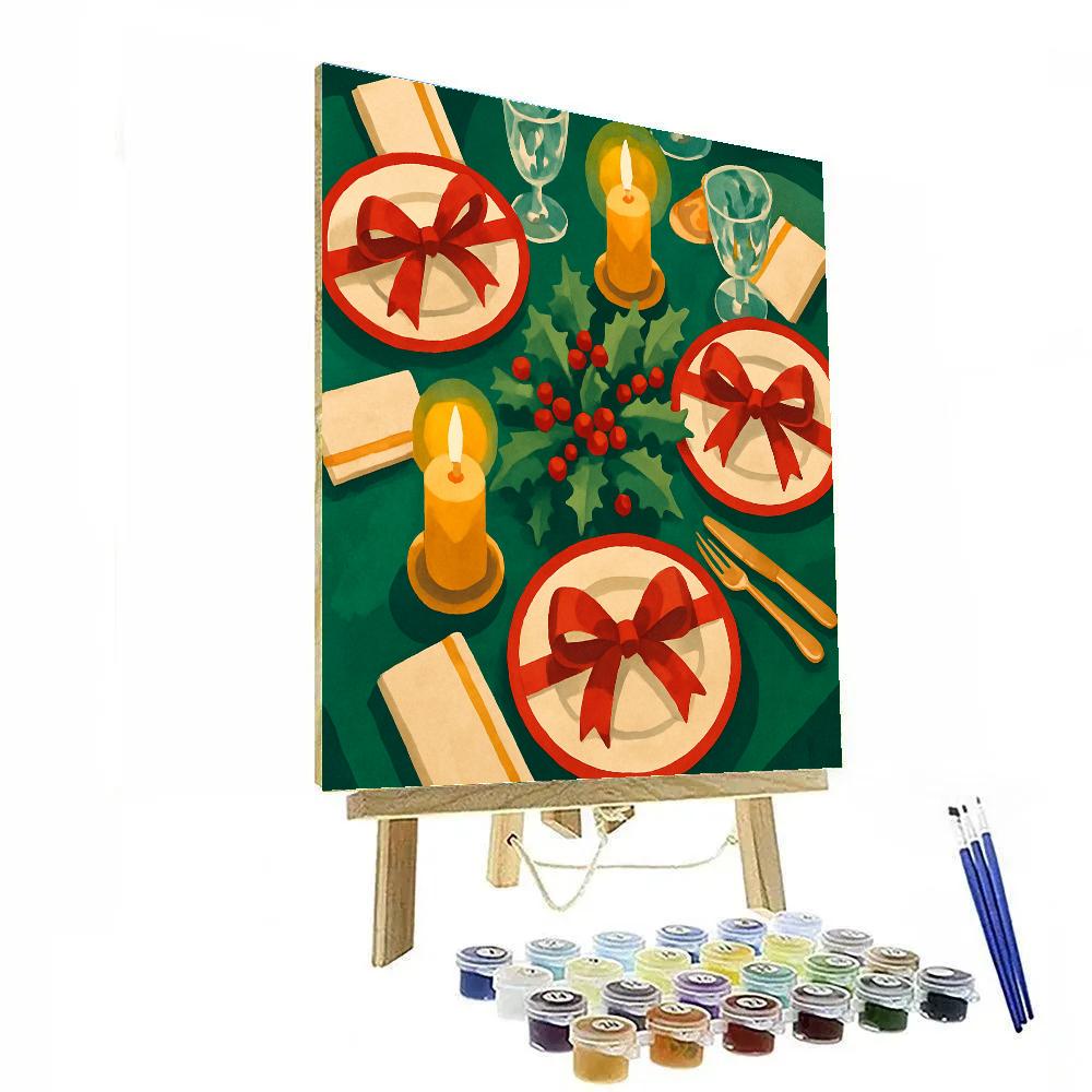 Ribbon Wrapped Feast painting number kit