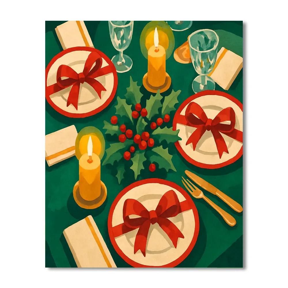 Ribbon Wrapped Feast painting number kit