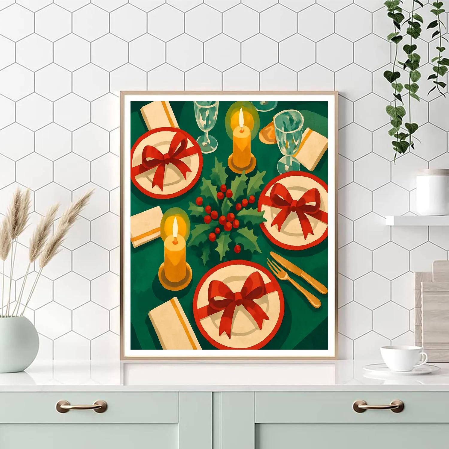 Ribbon Wrapped Feast painting number kit