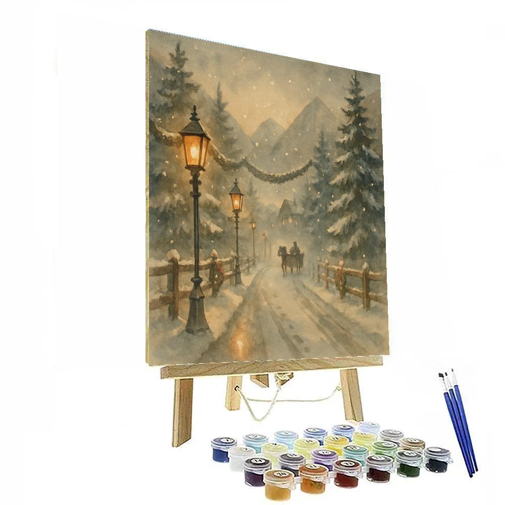 Alpine Lantern Festival Road Paint by numbers kits
