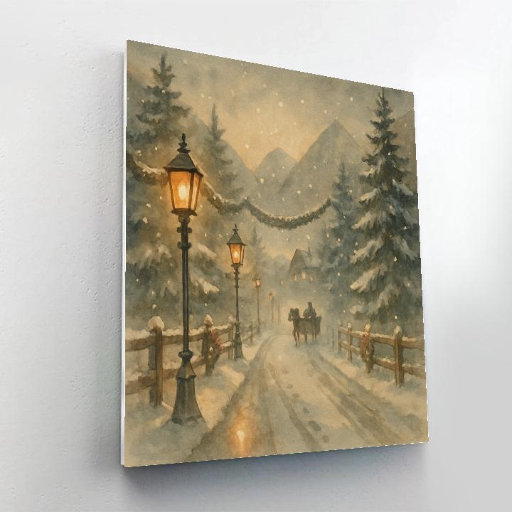 Alpine Lantern Festival Road Paint by numbers kits