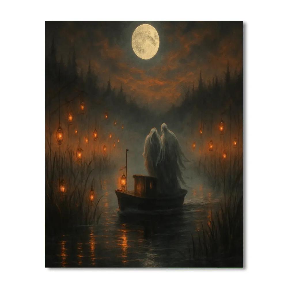 Spectral Ferry On The Marsh painting number kit