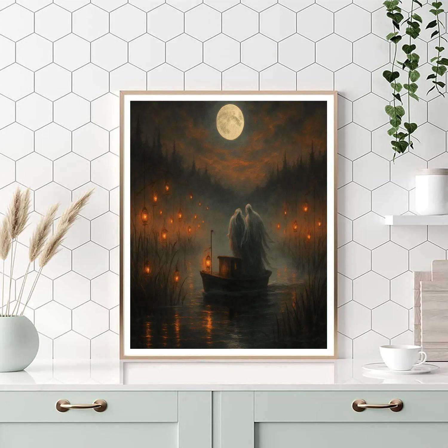 Spectral Ferry On The Marsh painting number kit