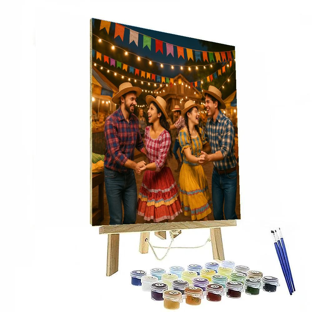 Traditional Brazil Festa Junina Dance paint by number
