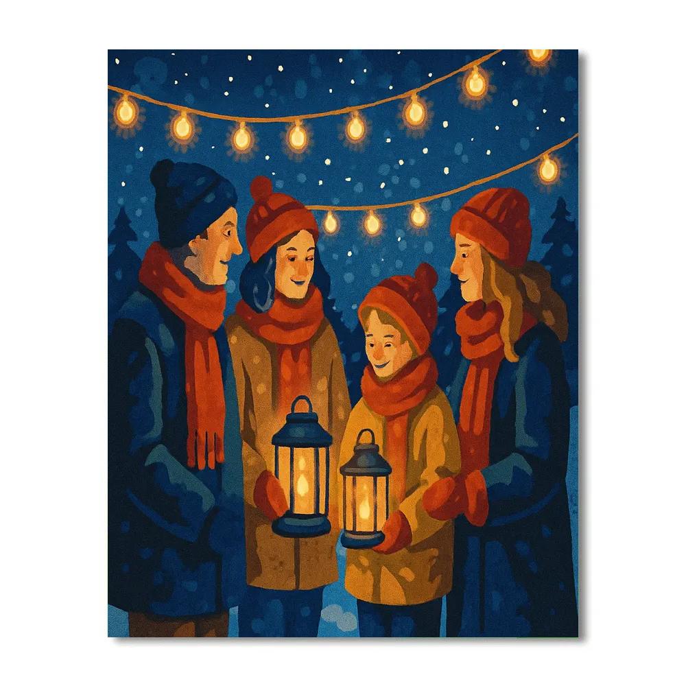 Starry Midnight Celebration DIY paint by numbers