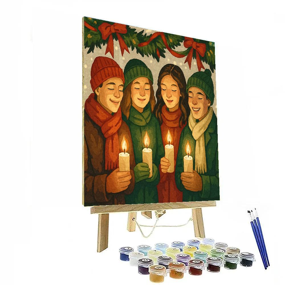 Cozy Candle Circle painting number kit