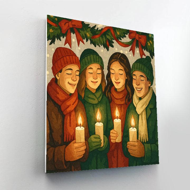 Cozy Candle Circle painting number kit