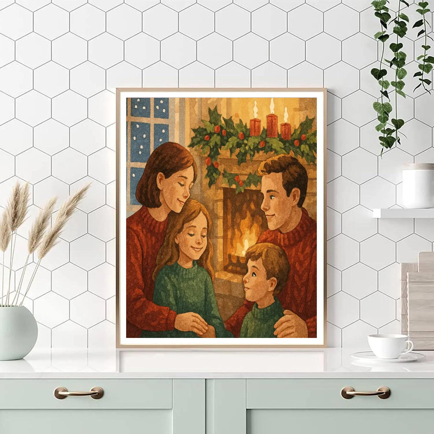 Hollylit Hearth Harmony Number painting