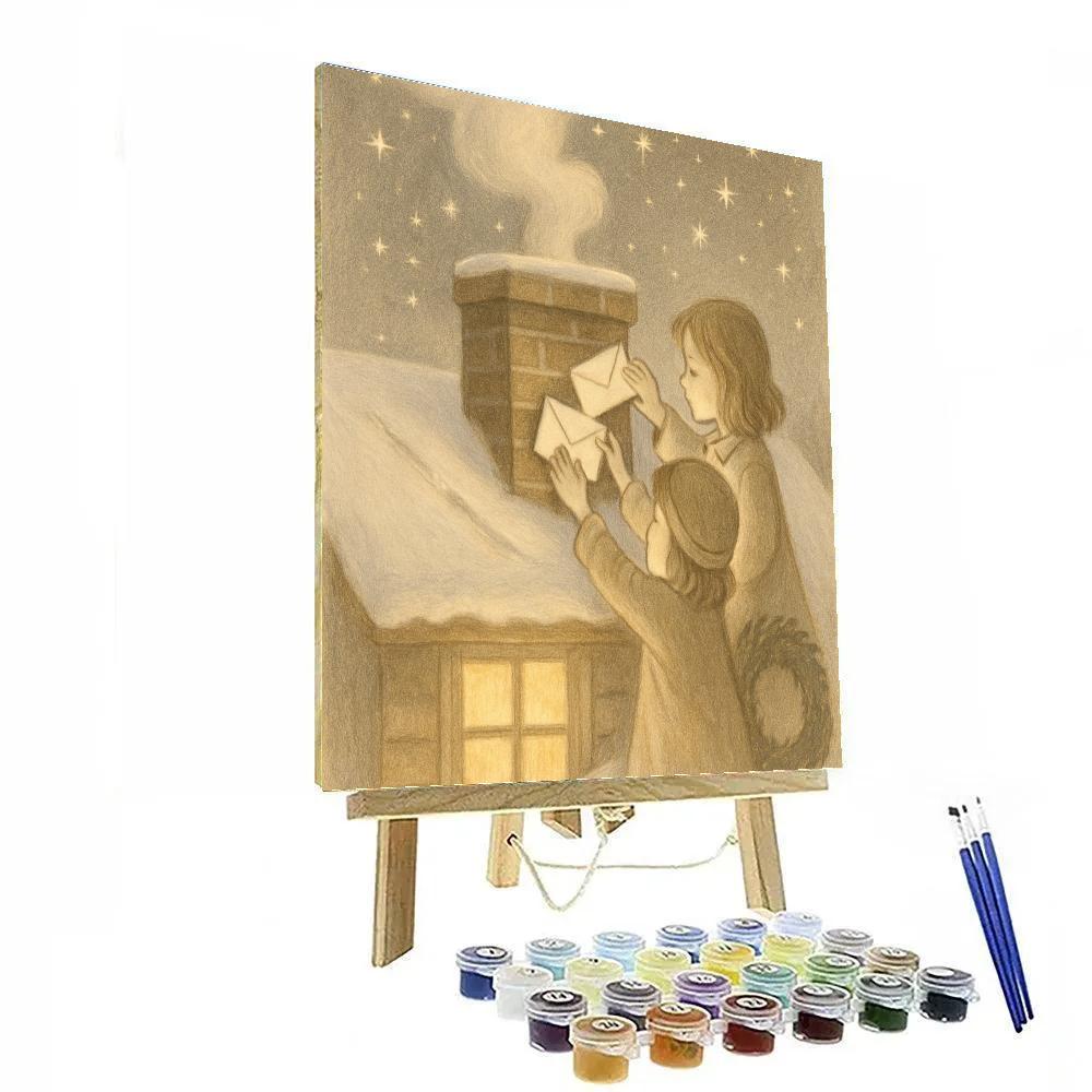 Starlit Chimney Letters paint by numbers
