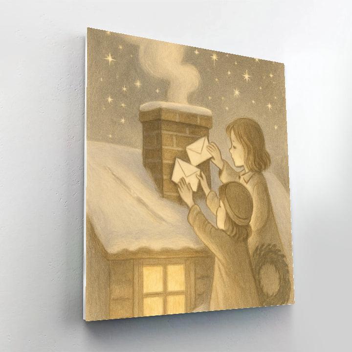 Starlit Chimney Letters paint by numbers