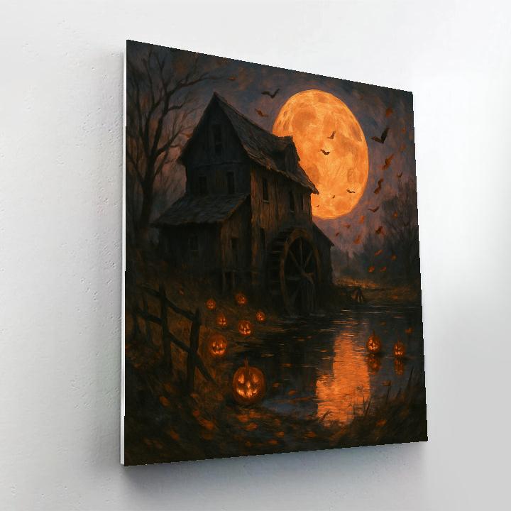 Harvest Moon Over Old Mill Paint by numbers kits