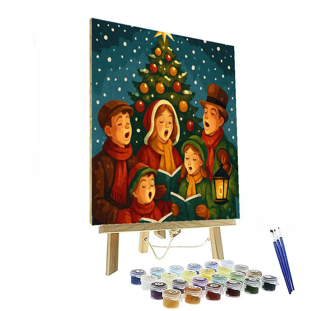 Star-Topped Carolers Paint by numbers art