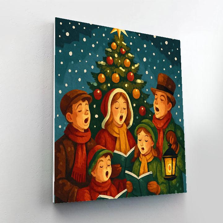 Star-Topped Carolers Paint by numbers art