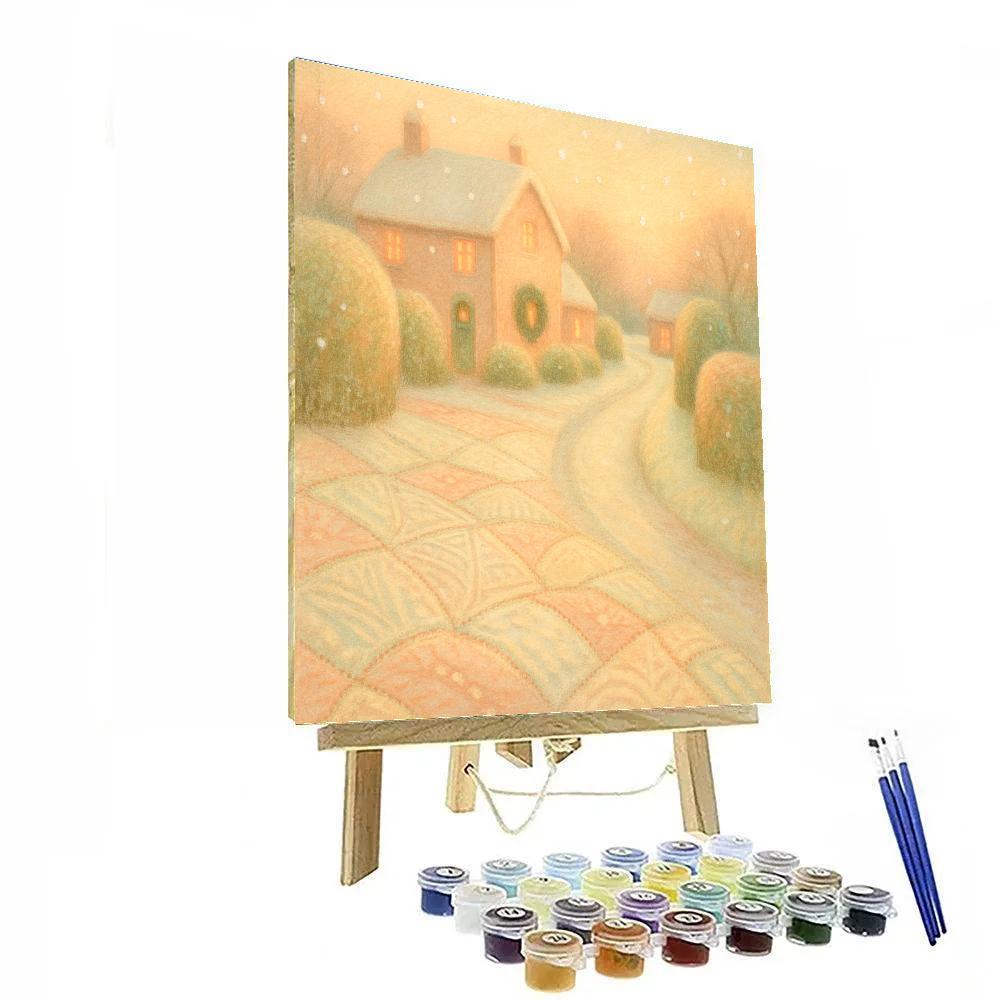Maple Lane Winter Quilt Numbered painting kits