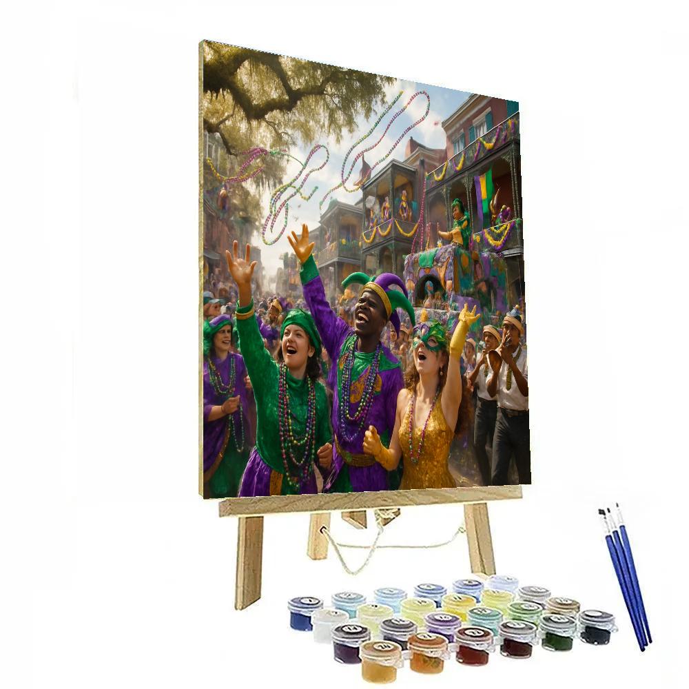 Mardi Gras New Orleans Street Revelry paint by numbers