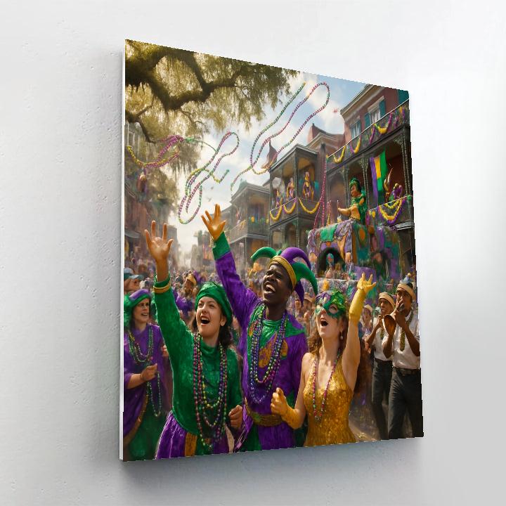 Mardi Gras New Orleans Street Revelry paint by numbers