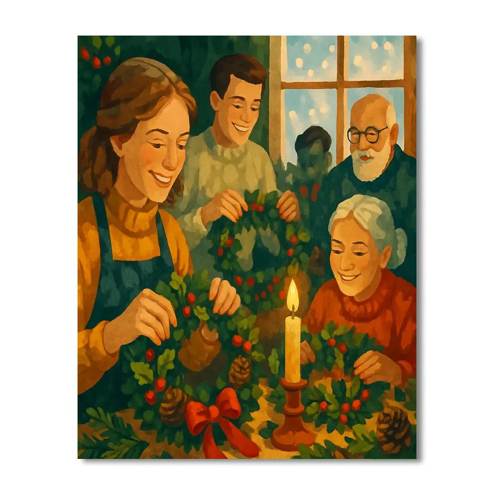 Wreath Weavers’ Workshop Paint by numbers art
