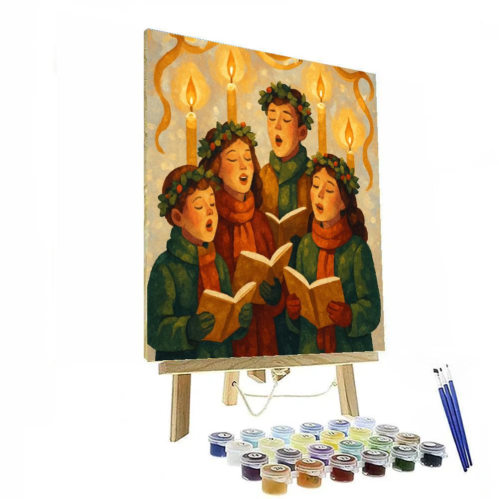 Golden Candlelight Chorus paint by color