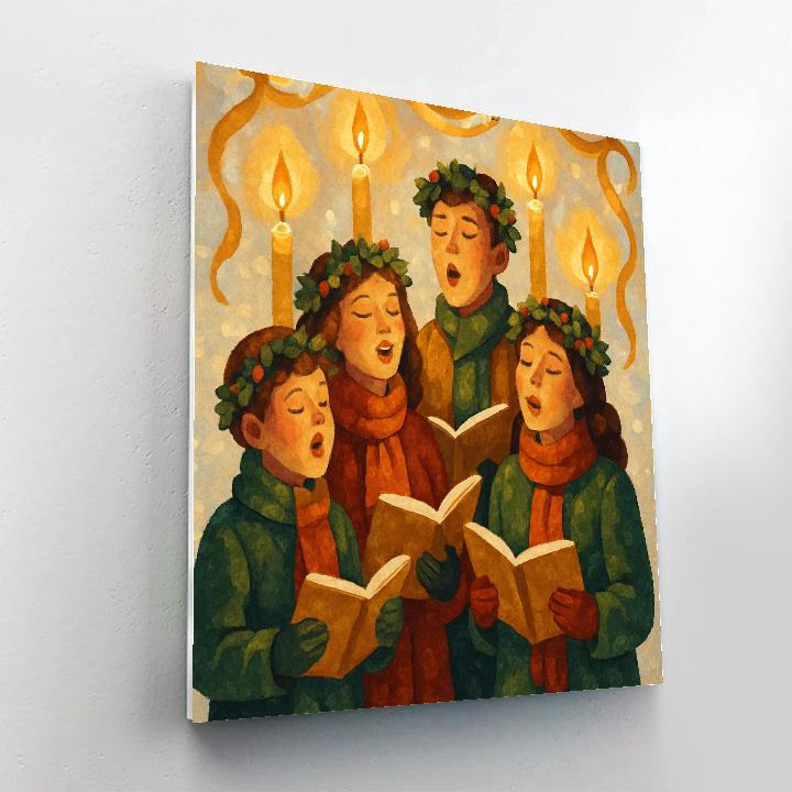 Golden Candlelight Chorus paint by color