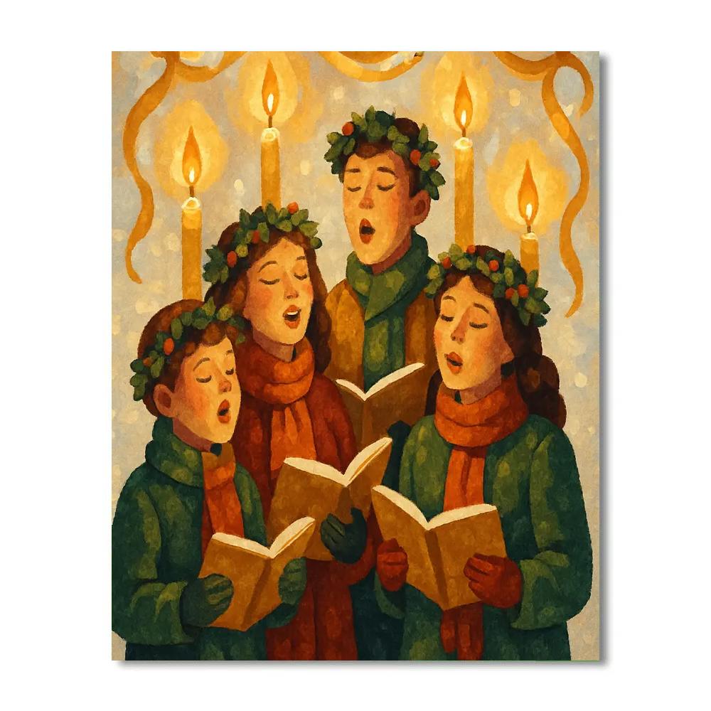 Golden Candlelight Chorus paint by color