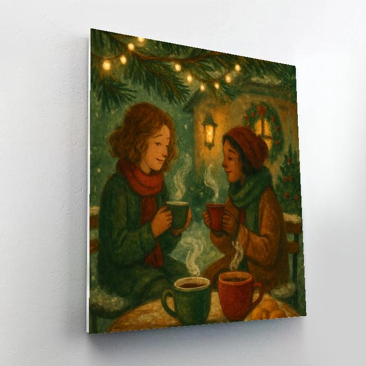 Midwinter Tea Under Pine Boughs painting number kit