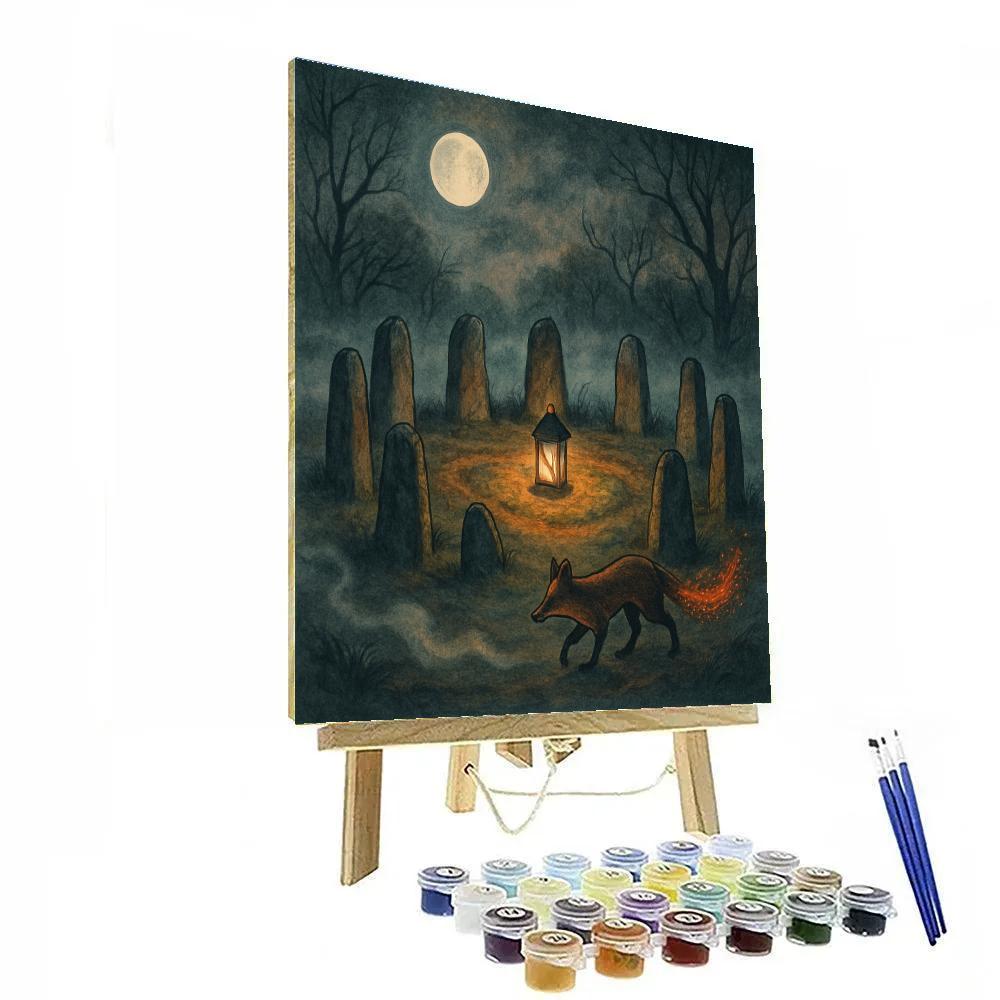 Moonrise At Widdershins Field painting number kit