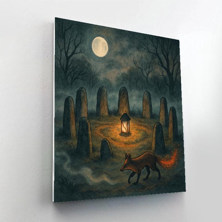 Moonrise At Widdershins Field painting number kit