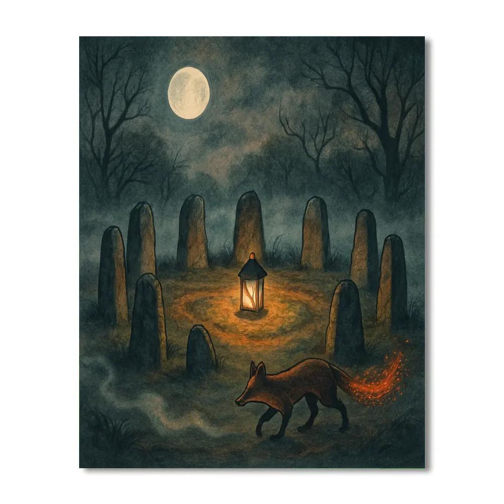 Moonrise At Widdershins Field painting number kit