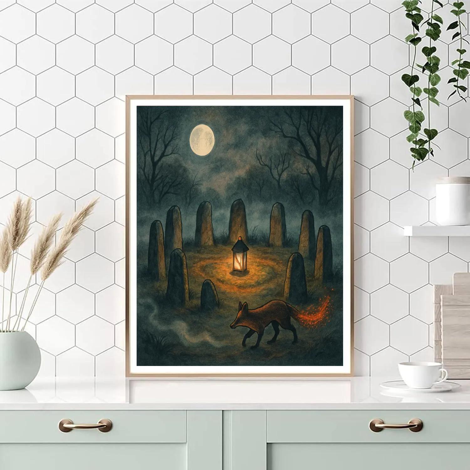 Moonrise At Widdershins Field painting number kit