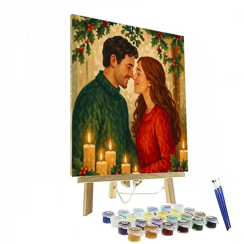 Mistletoe Magic Moment paint by color