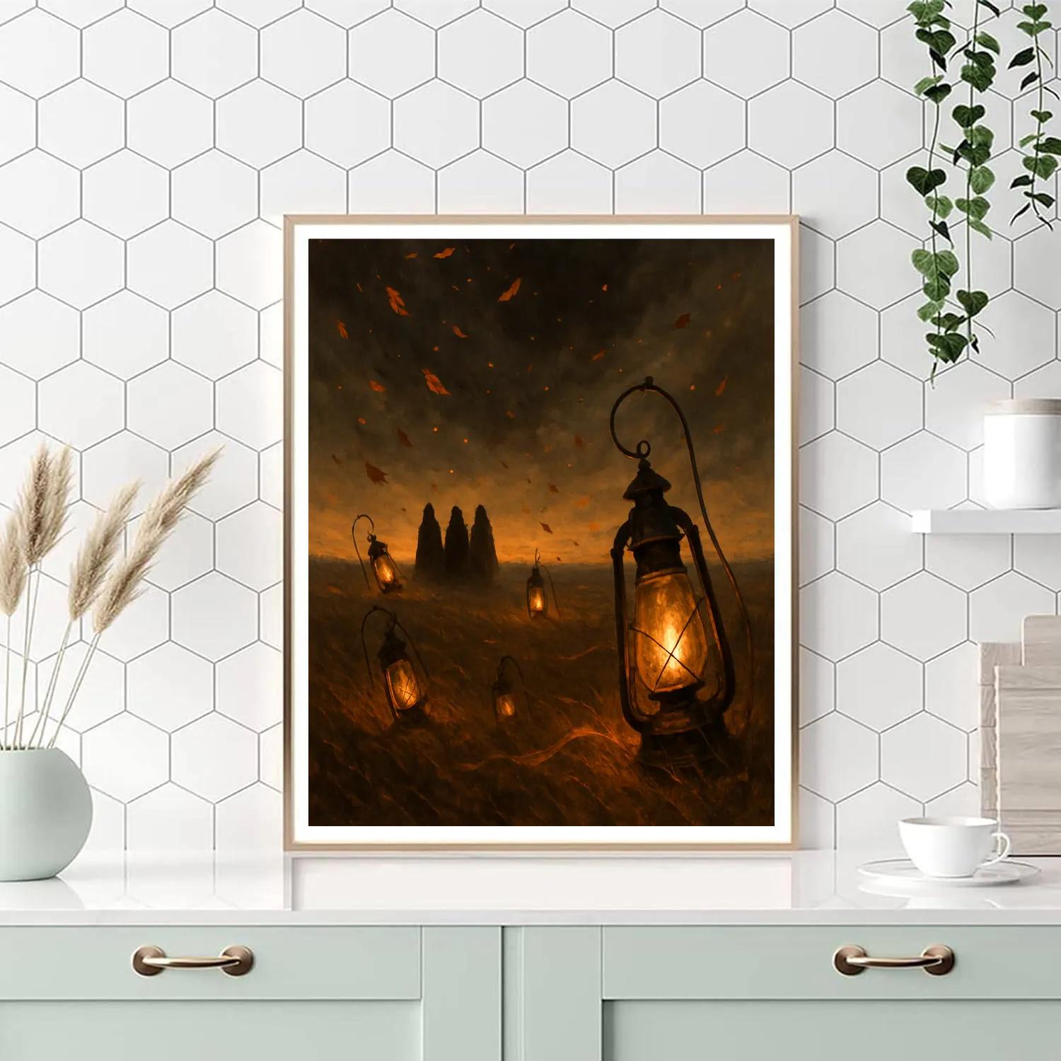 Windswept Lantern Plains paint by number