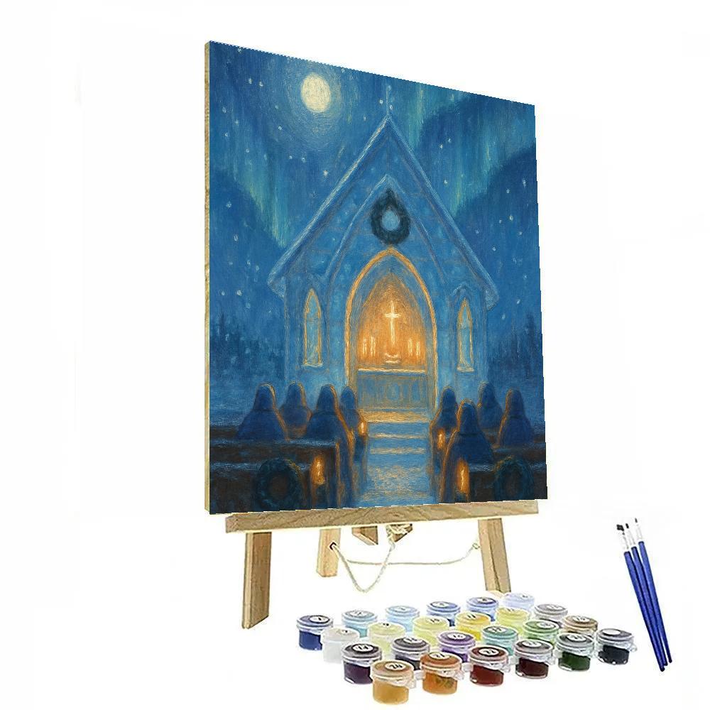 Moonlit Ice Chapel Vespers Paint by numbers kits