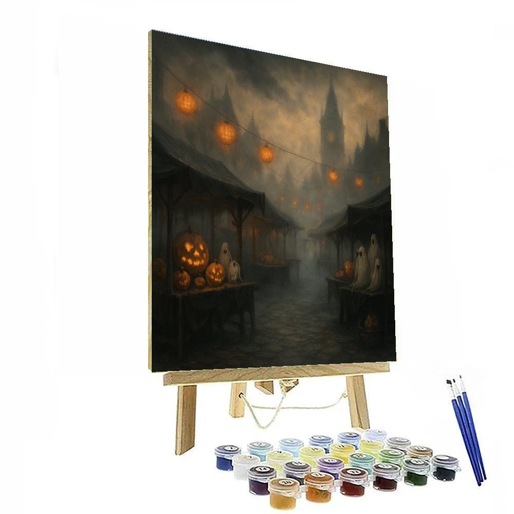 Silent Market At Midnight Numbered painting kits