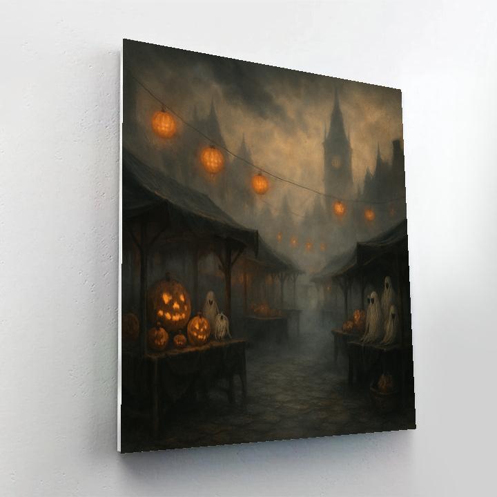 Silent Market At Midnight Numbered painting kits