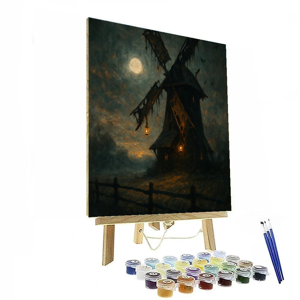 The Hollow Windmill painting number kit