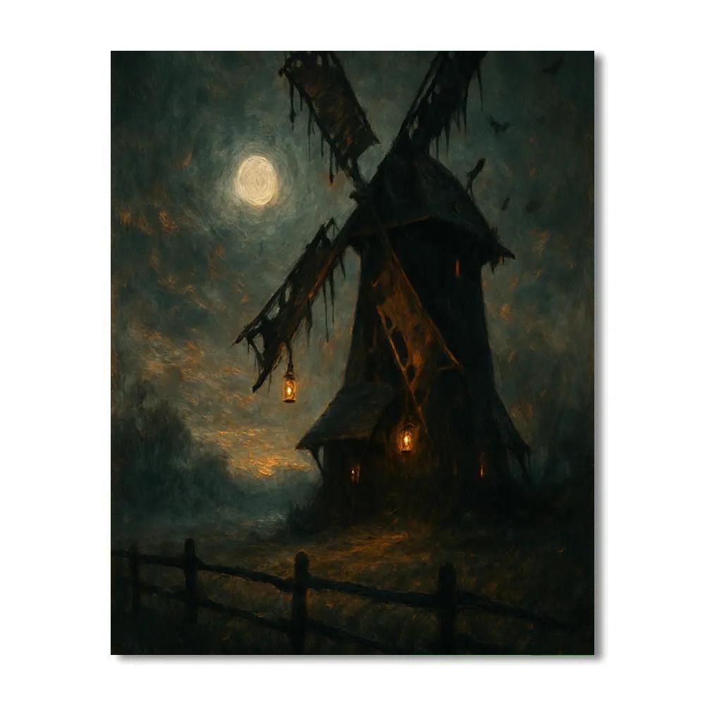 The Hollow Windmill painting number kit